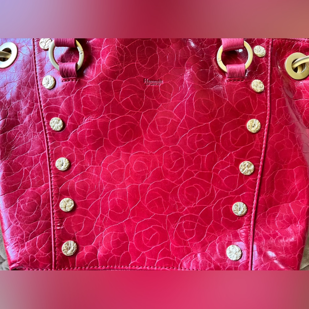 Hammitt Medium Daniel in Rose Rosè (Red Rose embossed leather)  NWOT - Picture 6 of 10